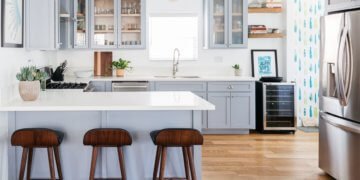 KITCH NEW LOOK Woman reveals how she revamped her whole kitchen for just £36 by using B&Q counter stickers