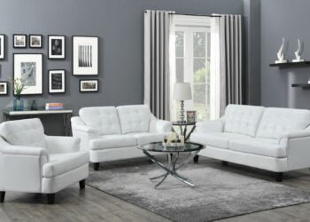 Cuddle up With The New White Leather Couches