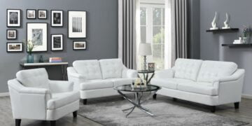 Cuddle up With The New White Leather Couches